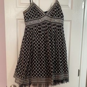 BCBG Black and White Cocktail Dress